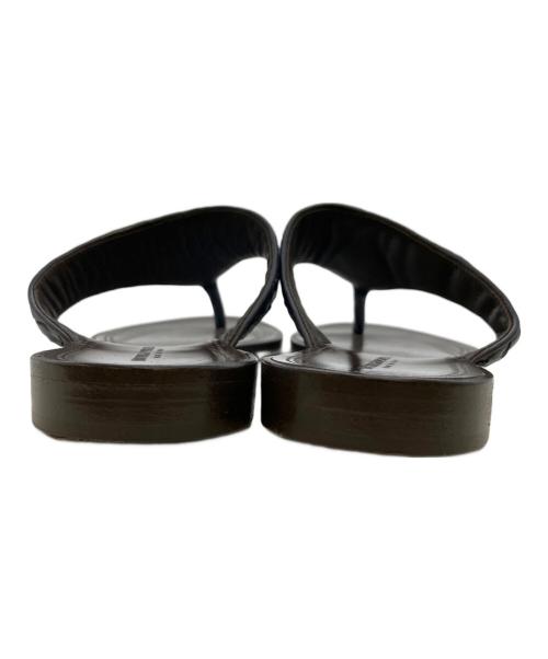 BOTTEGA VENETA（ボッテガベネタ）BOTTEGA VENETA (ボッテガベネタ) レザーサンダル ブラウン×ネイビー サイズ:SIZE36 1/2の古着・服飾アイテム