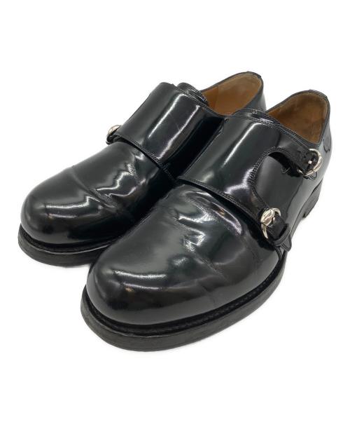 GUCCI（グッチ）GUCCI (グッチ) ダブルモンクストラップシューズ ブラック サイズ:SIZE 7の古着・服飾アイテム