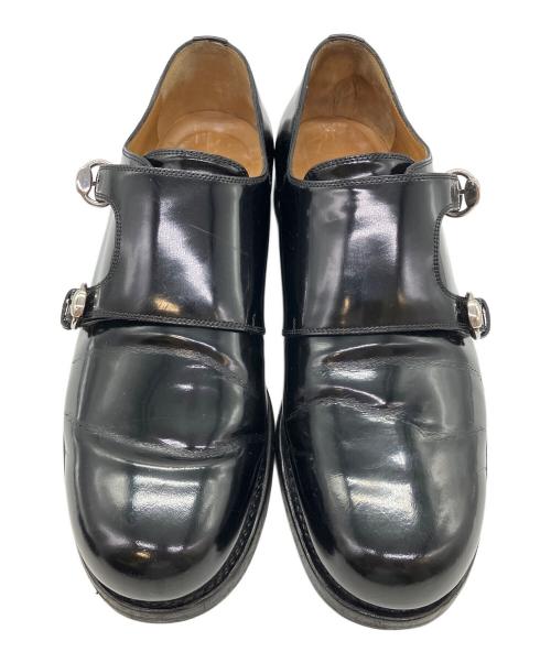 GUCCI（グッチ）GUCCI (グッチ) ダブルモンクストラップシューズ ブラック サイズ:SIZE 7の古着・服飾アイテム