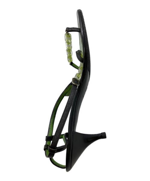 CHANEL（シャネル）CHANEL (シャネル) ストラップサンダル ブラック×グリーン サイズ:SIZE 39の古着・服飾アイテム