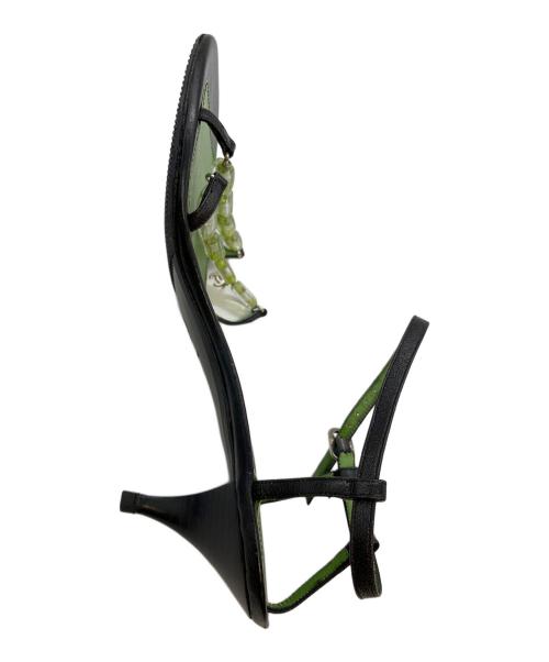 CHANEL（シャネル）CHANEL (シャネル) ストラップサンダル ブラック×グリーン サイズ:SIZE 39の古着・服飾アイテム