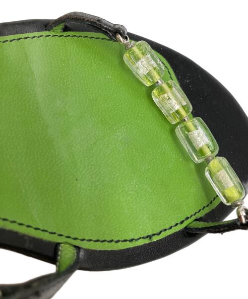 CHANEL（シャネル）CHANEL (シャネル) ストラップサンダル ブラック×グリーン サイズ:SIZE 39の古着・服飾アイテム