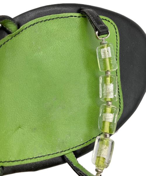 CHANEL（シャネル）CHANEL (シャネル) ストラップサンダル ブラック×グリーン サイズ:SIZE 39の古着・服飾アイテム