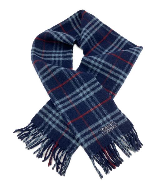 Burberry's（バーバリーズ）Burberry's (バーバリーズ) マフラー ネイビーの古着・服飾アイテム