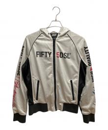 55DSL（フィフテーファイブディーエスエル）の古着「ジップパーカー」｜ベージュ
