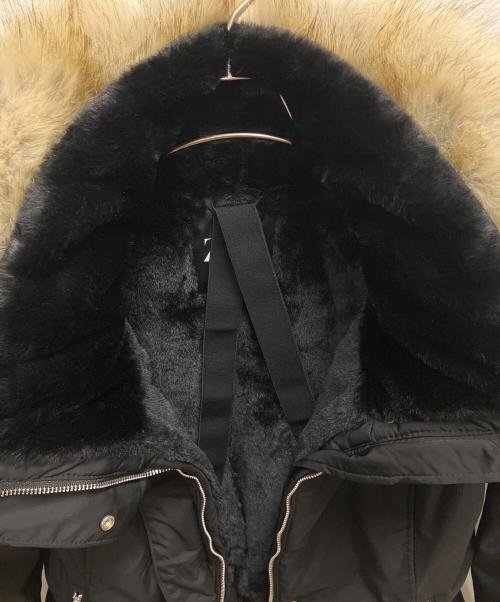 ZARA（ザラ）ZARA (ザラ) ファー付き中綿コート ブラック サイズ:SIZE Lの古着・服飾アイテム