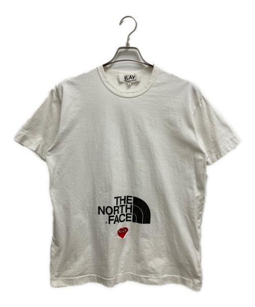 PLAY COMME des GARCONS（プレイコムデギャルソン）PLAY COMME des GARCONS (プレイコムデギャルソン) THE NORTH FACE (ザ ノース フェイス) 半袖Tシャツ ホワイト サイズ:SIZE XLの古着・服飾アイテム