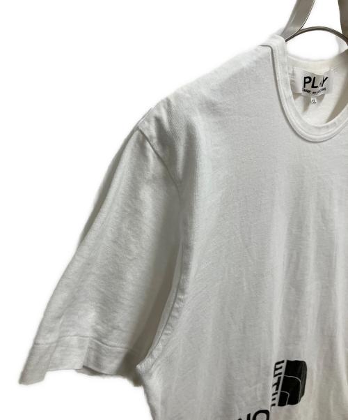 PLAY COMME des GARCONS（プレイコムデギャルソン）PLAY COMME des GARCONS (プレイコムデギャルソン) THE NORTH FACE (ザ ノース フェイス) 半袖Tシャツ ホワイト サイズ:SIZE XLの古着・服飾アイテム