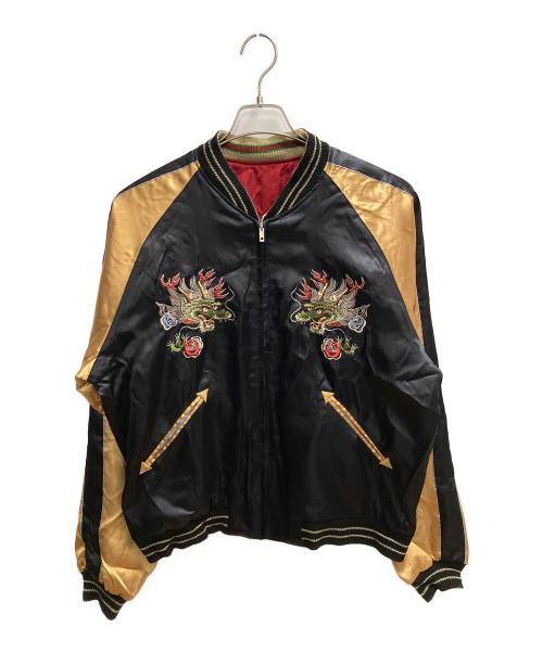 東洋エンタープライズ（トウヨウエンタープライズ）東洋エンタープライズ (トウヨウエンタープライズ) NO-175 五重塔 リバーシブルスカジャン レッド サイズ:SIZE XLの古着・服飾アイテム