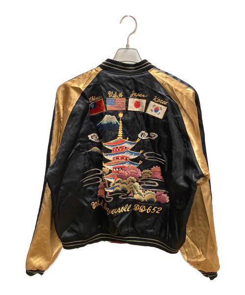 東洋エンタープライズ（トウヨウエンタープライズ）東洋エンタープライズ (トウヨウエンタープライズ) NO-175 五重塔 リバーシブルスカジャン レッド サイズ:SIZE XLの古着・服飾アイテム