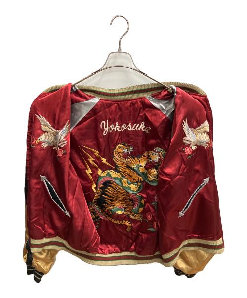 東洋エンタープライズ（トウヨウエンタープライズ）東洋エンタープライズ (トウヨウエンタープライズ) NO-175 五重塔 リバーシブルスカジャン レッド サイズ:SIZE XLの古着・服飾アイテム