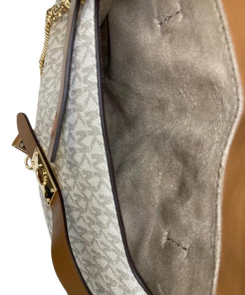 MICHAEL KORS（マイケル・コース）MICHAEL KORS (マイケル・コース) サッチェルラージ MKシグネチャー ベージュ×ブラウンの古着・服飾アイテム