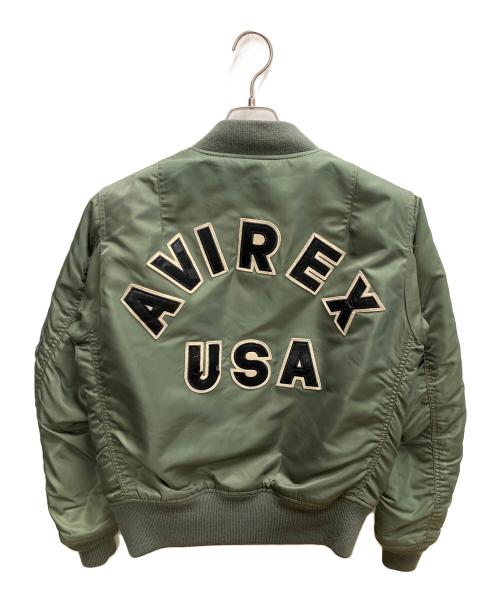AVIREX（アヴィレックス）AVIREX (アヴィレックス) MA-1コマーシャルロゴ カーキ サイズ:SIZE Mの古着・服飾アイテム