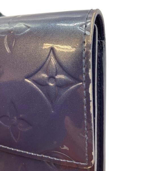 LOUIS VUITTON（ルイ ヴィトン）LOUIS VUITTON (ルイ ヴィトン) ヴェルニ　ポレトトレゾール・インターナショナル　長財布 ネイビーの古着・服飾アイテム