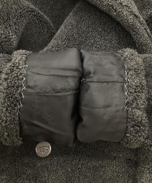 FENDI JEANS（フェンディ ジーンズ）FENDI JEANS (フェンディ ジーンズ) チェスターコート ダークグレー サイズ:SIZE L (42)の古着・服飾アイテム