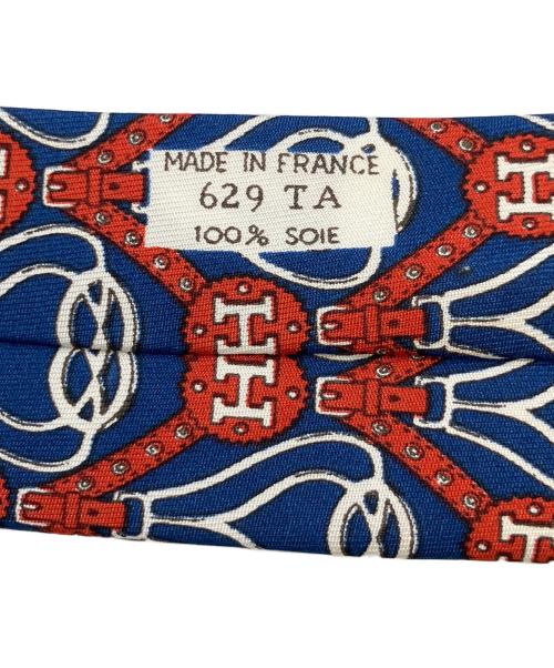 HERMES（エルメス）HERMES (エルメス) ネクタイ レッド×ブルー サイズ:137cmの古着・服飾アイテム