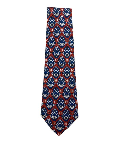 HERMES（エルメス）HERMES (エルメス) ネクタイ レッド×ブルー サイズ:137cmの古着・服飾アイテム
