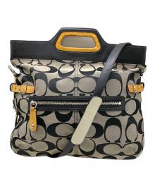 COACH（コーチ）の古着「シグネチャー 2WAYショルダーバッグ」｜ブラウン