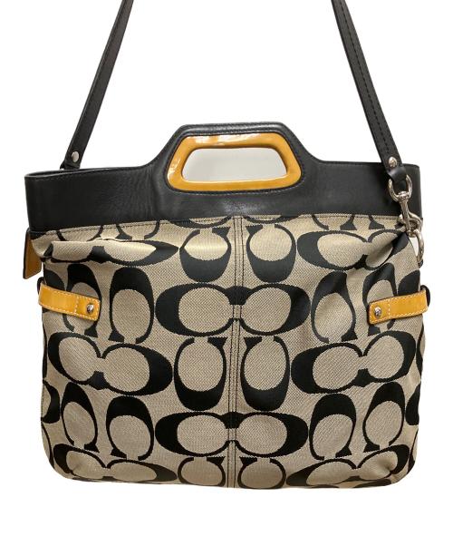 COACH（コーチ）COACH (コーチ) シグネチャー 2WAYショルダーバッグ ブラウンの古着・服飾アイテム