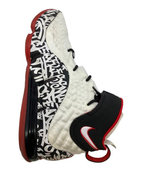 NIKE（ナイキ）NIKE (ナイキ) LEBRON XVII GRAFFITI ハイカットスニーカー ホワイト×レッド サイズ:SIZE 27cmの古着・服飾アイテム