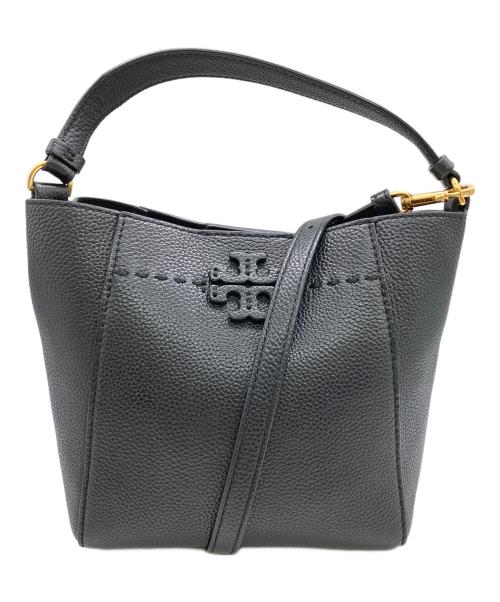 TORY BURCH（トリーバーチ）TORY BURCH (トリーバーチ) マックグロースモールバケットバッグ 2WAYバッグ ブラックの古着・服飾アイテム