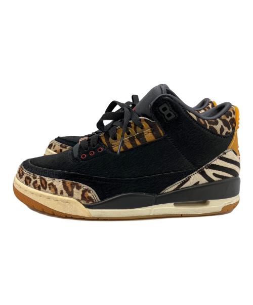 NIKE（ナイキ）NIKE (ナイキ) AIR JORDAN3 RETRO SE ANIMAL（エアジョーダン3レトロSE アニマル） ブラック×ベージュ サイズ:SIZE 26.5cmの古着・服飾アイテム