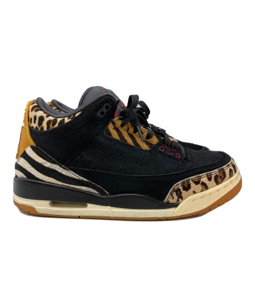 NIKE（ナイキ）NIKE (ナイキ) AIR JORDAN3 RETRO SE ANIMAL（エアジョーダン3レトロSE アニマル） ブラック×ベージュ サイズ:SIZE 26.5cmの古着・服飾アイテム