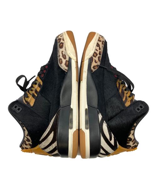 NIKE（ナイキ）NIKE (ナイキ) AIR JORDAN3 RETRO SE ANIMAL（エアジョーダン3レトロSE アニマル） ブラック×ベージュ サイズ:SIZE 26.5cmの古着・服飾アイテム