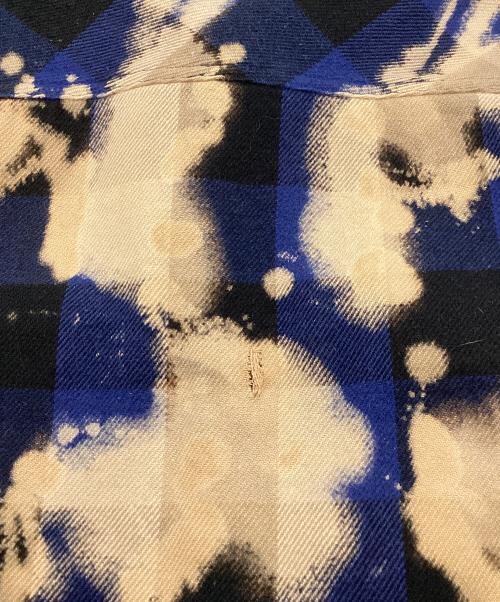 SUPREME（シュプリーム）SUPREME (シュプリーム) BLEACHED BUFFALO FLANNEL（ブリーチバッファローフランネル） ブルー サイズ:SIZE Sの古着・服飾アイテム