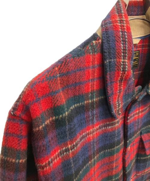Eddie Bauer（エディーバウアー）Eddie Bauer (エディーバウアー) ウールジャケット レッド×ブルー サイズ:SIZE Mの古着・服飾アイテム