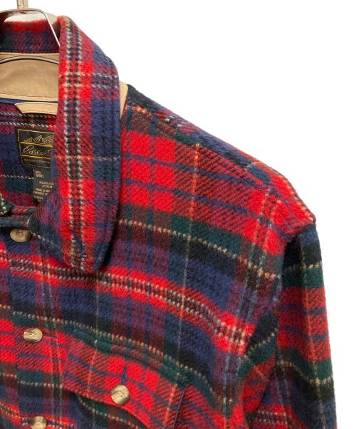 Eddie Bauer（エディーバウアー）Eddie Bauer (エディーバウアー) ウールジャケット レッド×ブルー サイズ:SIZE Mの古着・服飾アイテム
