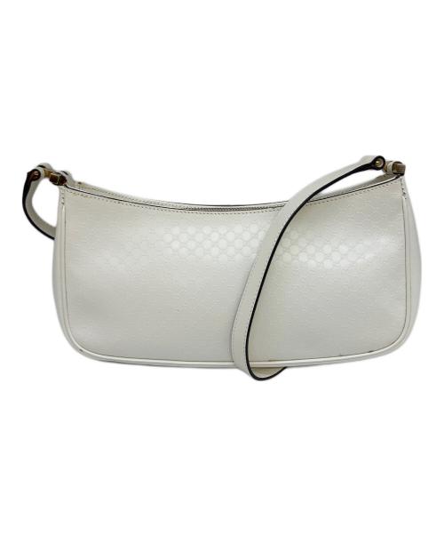 GUCCI（グッチ）GUCCI (グッチ) GGキャンバス ショルダーバッグ ホワイトの古着・服飾アイテム