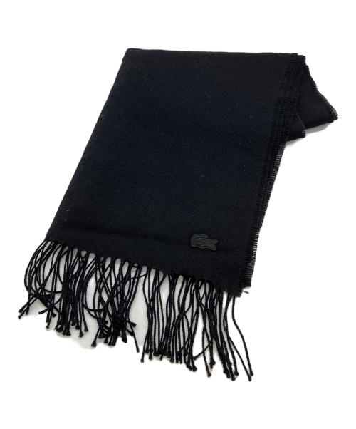 LACOSTE（ラコステ）LACOSTE (ラコステ) エッセンシャルウールストール ブラック 未使用品の古着・服飾アイテム