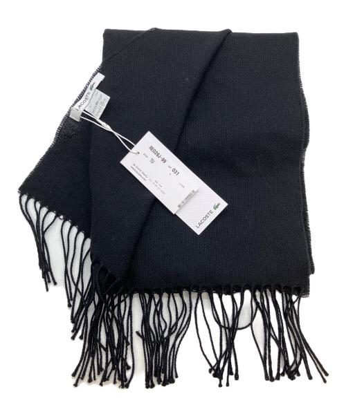 LACOSTE（ラコステ）LACOSTE (ラコステ) エッセンシャルウールストール ブラック 未使用品の古着・服飾アイテム