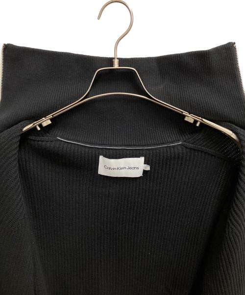 Calvin Klein Jeans（カルバンクラインジーンズ）Calvin Klein Jeans (カルバンクラインジーンズ) ニットジップジャケット ブラック サイズ:SIZE Sの古着・服飾アイテム