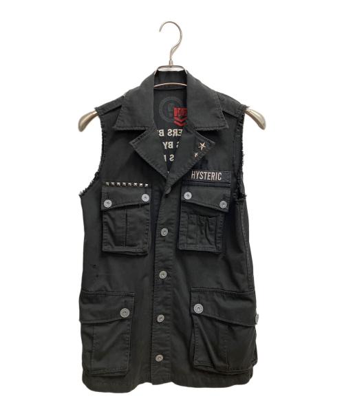 Hysteric Glamour（ヒステリックグラマー）Hysteric Glamour (ヒステリックグラマー) ミリタリーベスト ブラック サイズ:SIZE Freeの古着・服飾アイテム