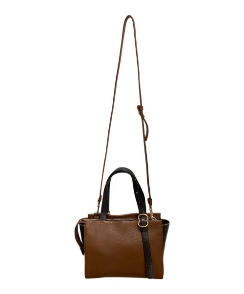 COLE HAAN（コールハーン）COLE HAAN (コールハーン) レザー2WAYバッグ ブラウンの古着・服飾アイテム