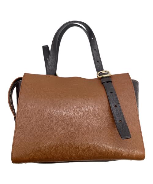 COLE HAAN（コールハーン）COLE HAAN (コールハーン) レザー2WAYバッグ ブラウンの古着・服飾アイテム