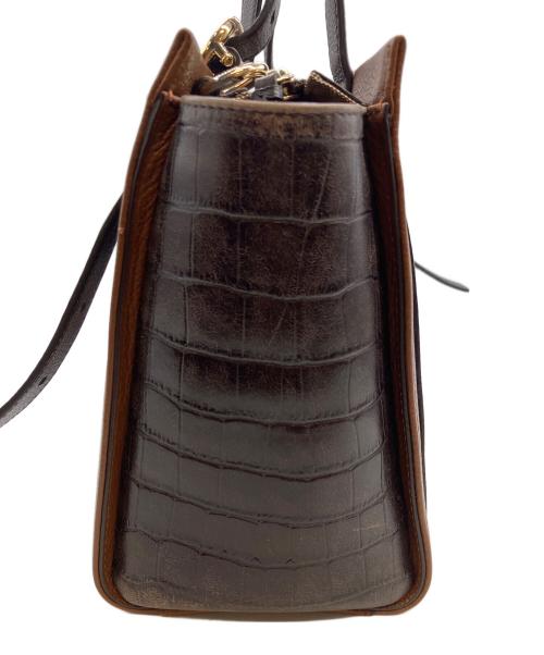 COLE HAAN（コールハーン）COLE HAAN (コールハーン) レザー2WAYバッグ ブラウンの古着・服飾アイテム