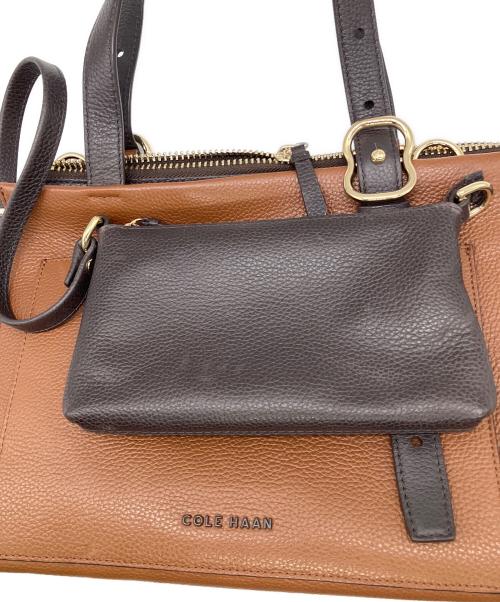 COLE HAAN（コールハーン）COLE HAAN (コールハーン) レザー2WAYバッグ ブラウンの古着・服飾アイテム