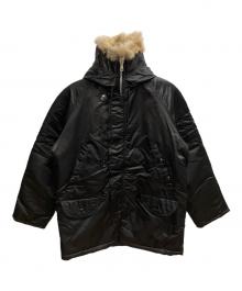 CORINTH（コリンス）の古着「FURRED HOOD フライトジャケット」｜ブラック