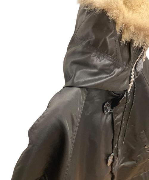 CORINTH（コリンス）CORINTH (コリンス) FURRED HOOD フライトジャケット ブラック サイズ:SIZE Mの古着・服飾アイテム