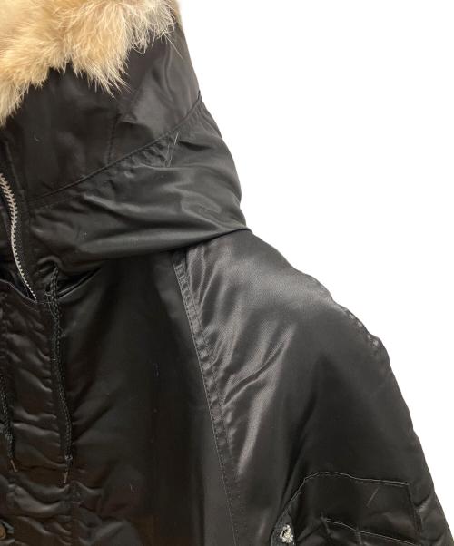 CORINTH（コリンス）CORINTH (コリンス) FURRED HOOD フライトジャケット ブラック サイズ:SIZE Mの古着・服飾アイテム