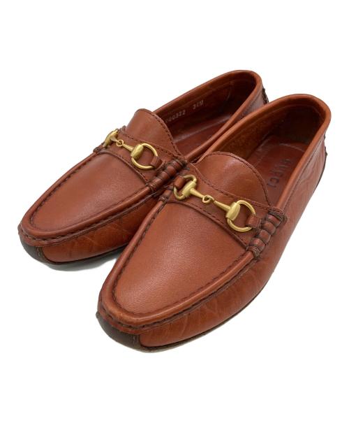 GUCCI（グッチ）GUCCI (グッチ) ビットローファー ブラウン サイズ:36Mの古着・服飾アイテム