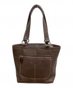 COACHコーチ）の古着「レザートートバッグ」｜ブラウン