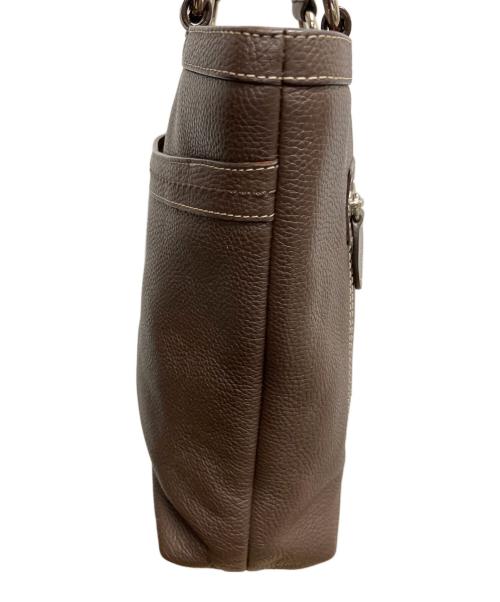 COACH（コーチ）COACH (コーチ) レザートートバッグ ブラウンの古着・服飾アイテム