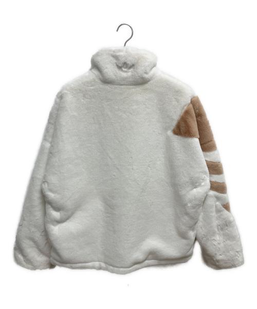 adidas（アディダス）adidas (アディダス) ファートラックジャケット ホワイト×ベージュ サイズ:SIZE XLの古着・服飾アイテム