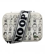 LACOSTE×PEANUTSラコステ×ピーナッツ）の古着「プリントレザーショルダーバッグ」｜ホワイト