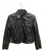 THE LEATHER RANCH-）の古着「レザージャケット」｜ブラック