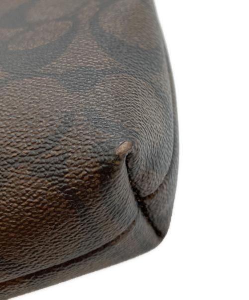 COACH（コーチ）COACH (コーチ) シグネチャー ジップファイル クロスボディ ショルダーバッグ ブラウンの古着・服飾アイテム